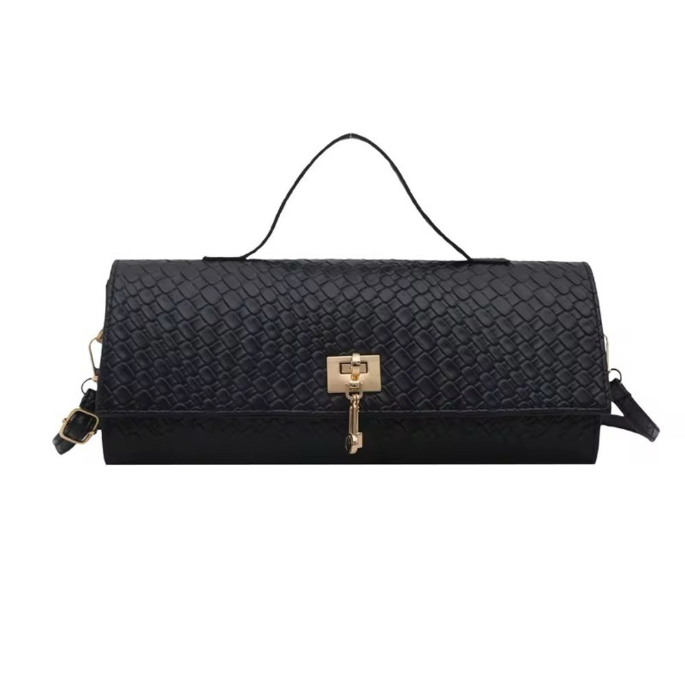 Elegant Black Handbag with adjustable strip